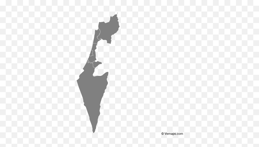 Grey Map Of Israel With Districts - Jewish Communities Around The World Png,Israel Png