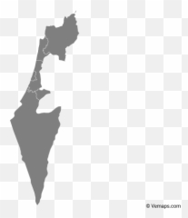 Grey Map Of Israel With Districts - Jewish Communities Around The World Png,Israel Png