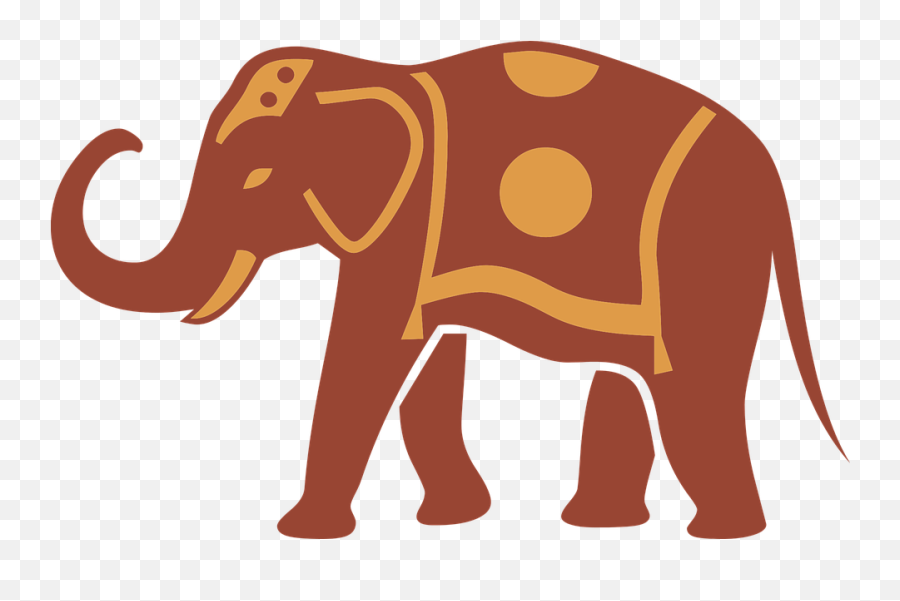 Animal Decorated Elephant - Free Vector Graphic On Pixabay Indian Painted Elephant Clipart Png,Elephant Silhouette Png