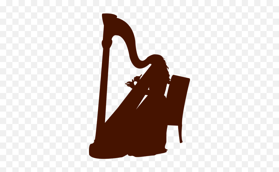 Musician Music Instrument Harp Silhouette - Transparent Png Harp Silhouette Png,Harp Png