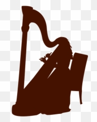 Musician Music Instrument Harp Silhouette - Transparent Png Harp Silhouette Png,Harp Png