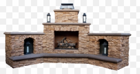 Background V96 Png Dj29 Stone Fireplace - Hearth,Chimney Png