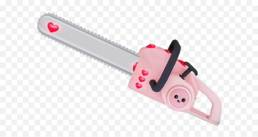 Kawaii Chainsaw Cutout Cute Transparent Trash Otaku Ani - Anime Pink Chainsaw Png,Trash Transparent