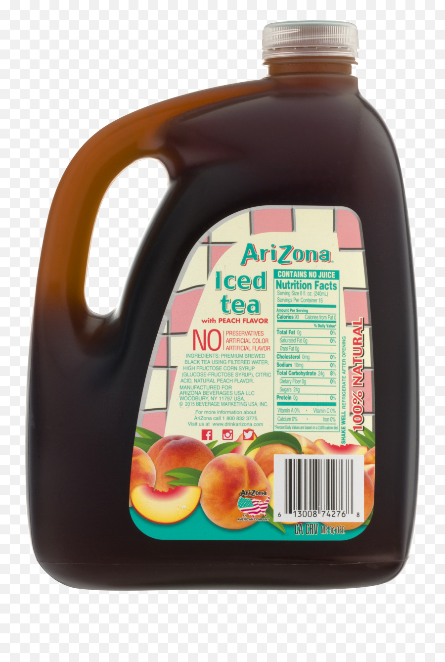 Arizona Sweet Tea Nutrition Facts Png