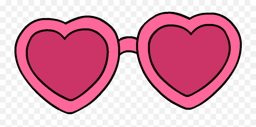 Heart Clipart Sunglass Transparent Free For - Pink Heart Glasses Clipart Png,Sunglasses Clipart Transparent