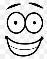 Outline Face Art Emoji Png Pic - Outline Smiley Face Png,Smiling Emoji Png