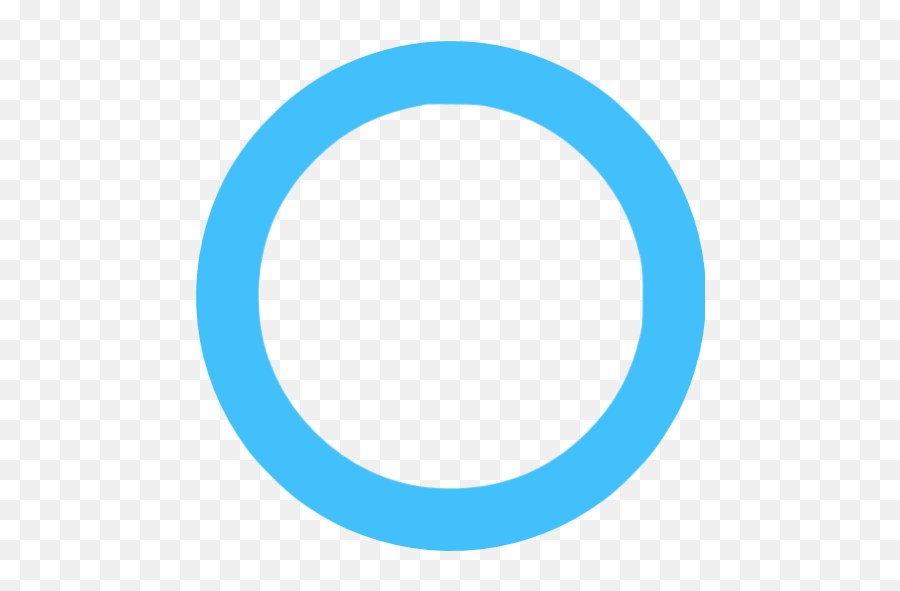 Caribbean Blue Circle Outline Icon Png