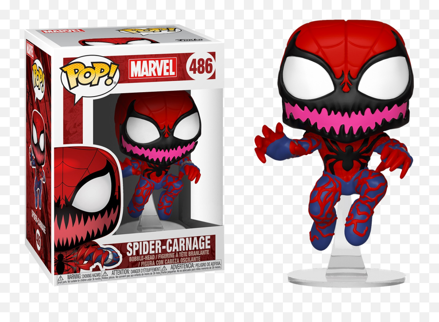 Spider - Man Spidercarnage Us Exclusive Pop Vinyl Figure Spider Man 80th Anniversary Funko Pop Png,Carnage Png