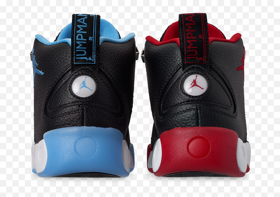 Jordan Jumpman Pro Mismatched Black Gym Red University Blue - Cross Training Shoe Png,Jordan Transparent