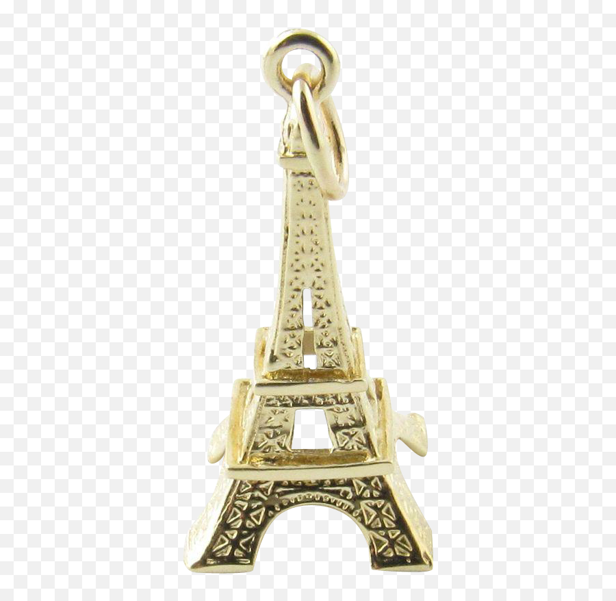 Vintage 14 Karat Yellow Gold Eiffel Tower Charm - Keychain Png,Eiffel Tower Transparent Background