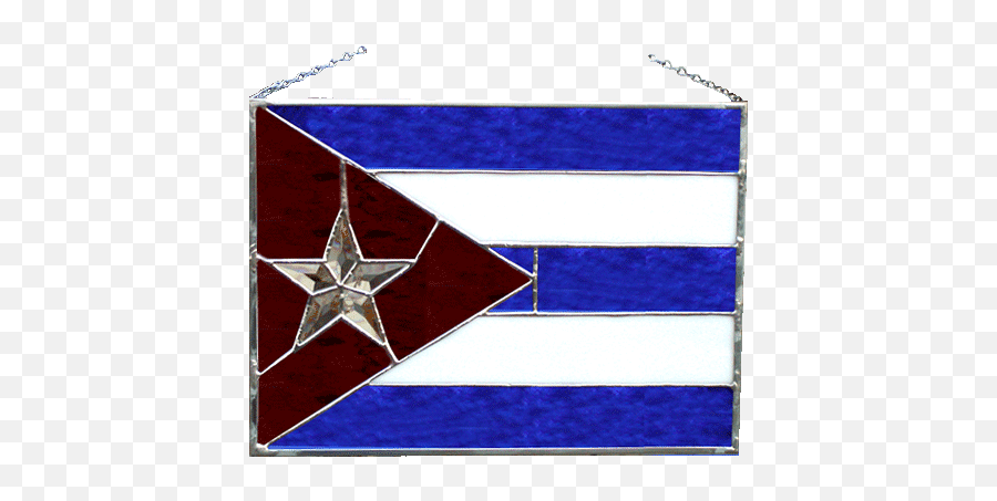 Cuban Stained Glass Flag - Puerto Rican Flag Stained Glass Png,Cuban Flag Png