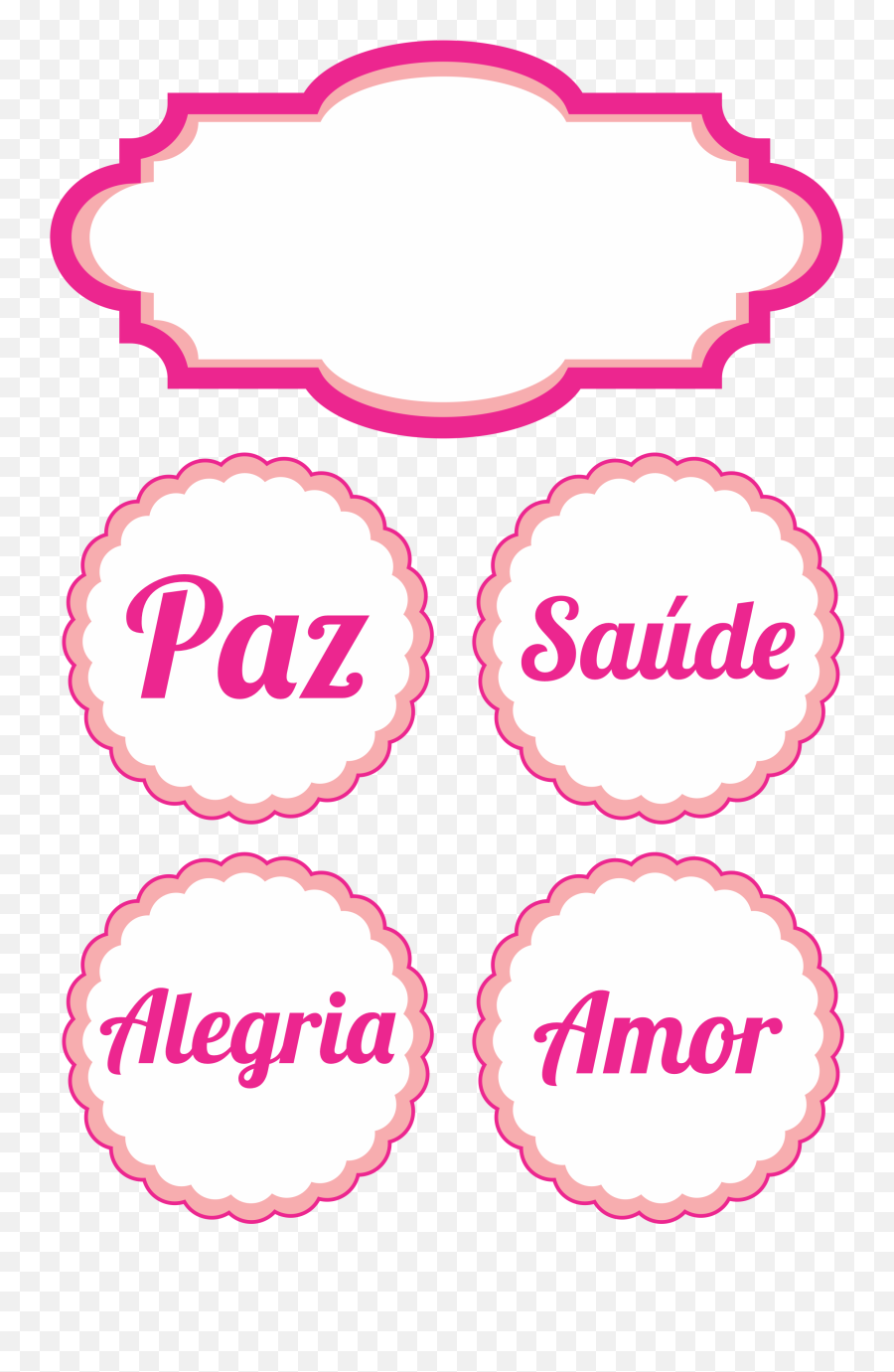 Topo De Bolo Para Decoração Festas Femininas Rosa Pink Png - Dot,Pink Png