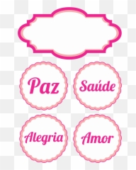 Topo De Bolo Para Decoração Festas Femininas Rosa Pink Png - Dot