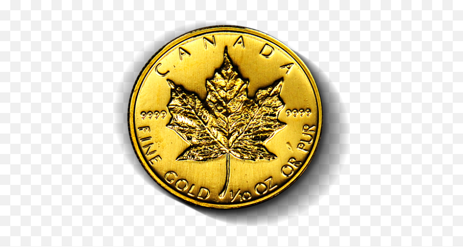 110 Oz Gold Canadian Maple Leaf Random Year - Canadian Solid Png,Canadian Leaf Png