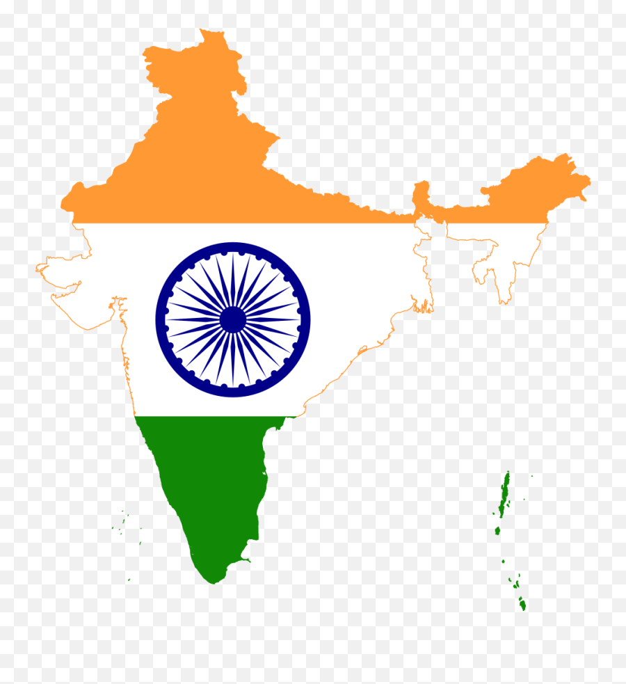 Fileflag - Map Of India Defactosvg Wikimedia Commons India Flag Map Png,India Flag Png