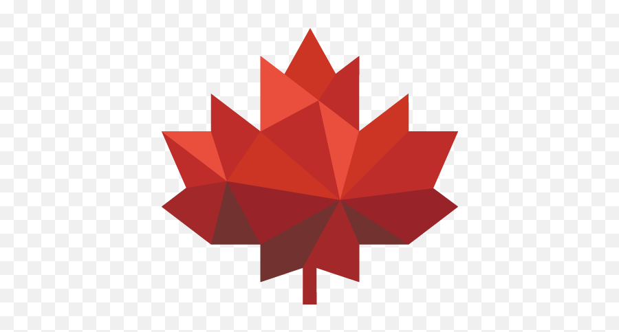 Geometric Maple Leaf - Illustration Png,Red Leaf Logo