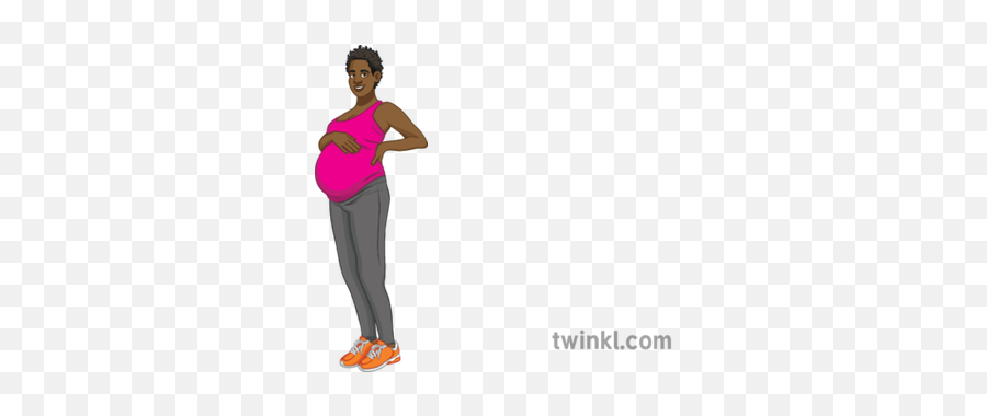 Pregnant Woman Fitness Clothing Illustration - Twinkl For Running Png,Pregnant Woman Png