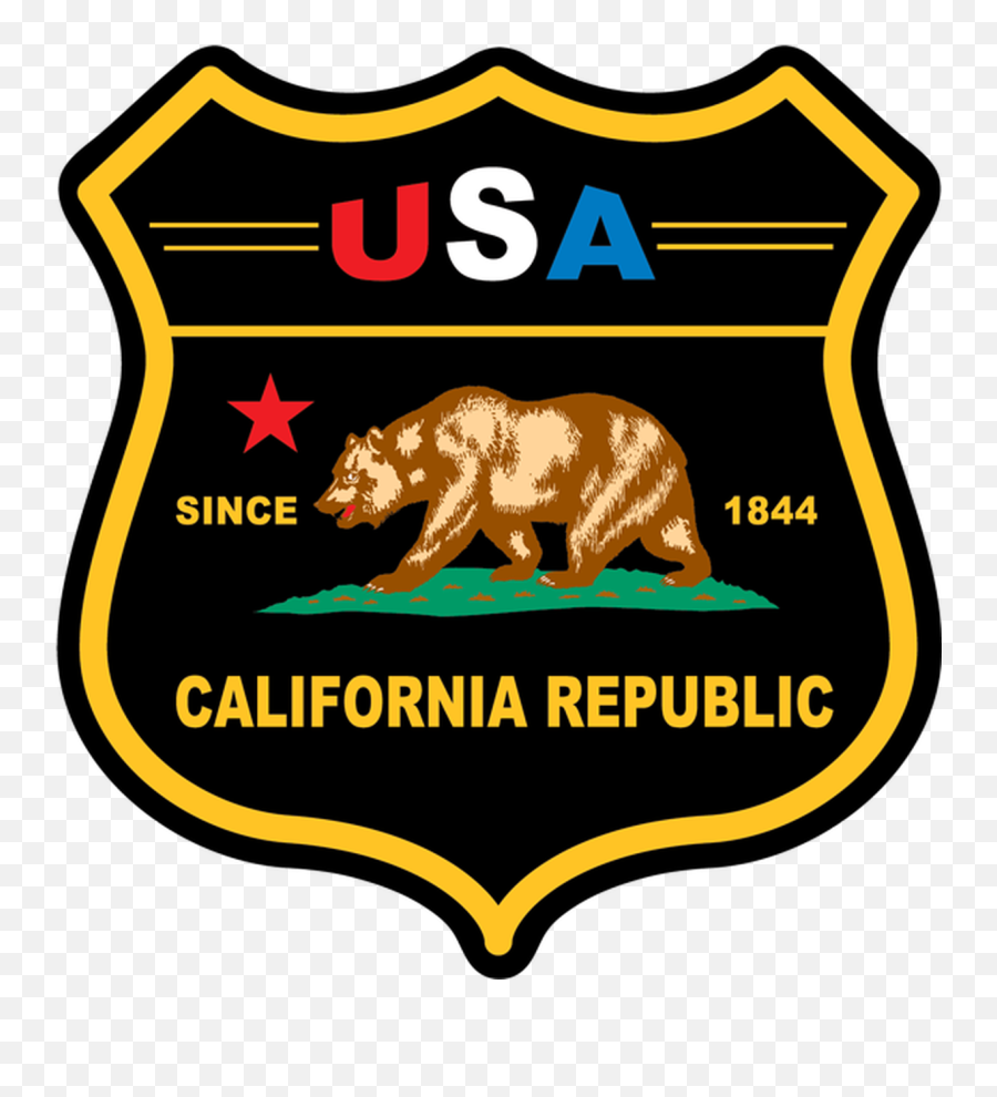 Ca Republic Black Shield Sticker - 1 Dozen California Bear With Mask Png,Black Shield Png