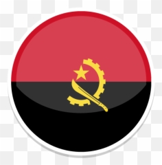 Hot World Flat Icon - Angola Flag With Name png