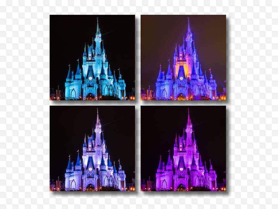 Download Hd Cinderellau0027s Four Castles - Disney World Walt Disney World Png,Disney Castle Transparent Background