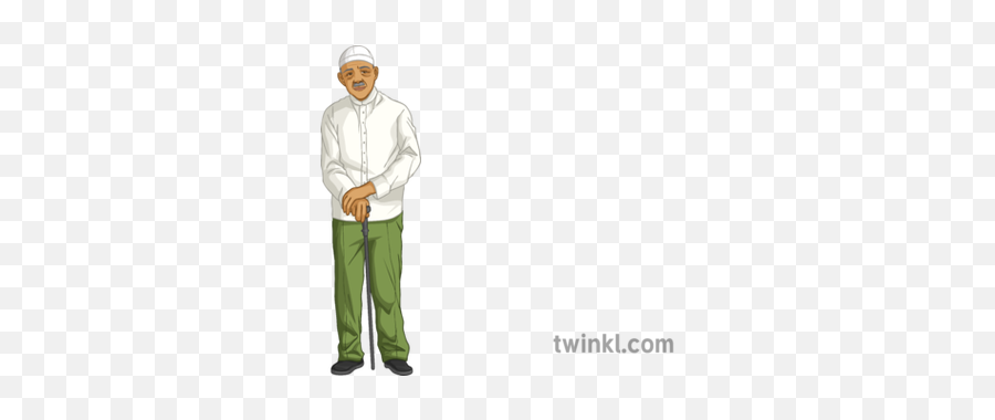 Grandpa Old Man Muslim Senior Elderly Full Length People - Muslim Old Man Png,Old Person Png