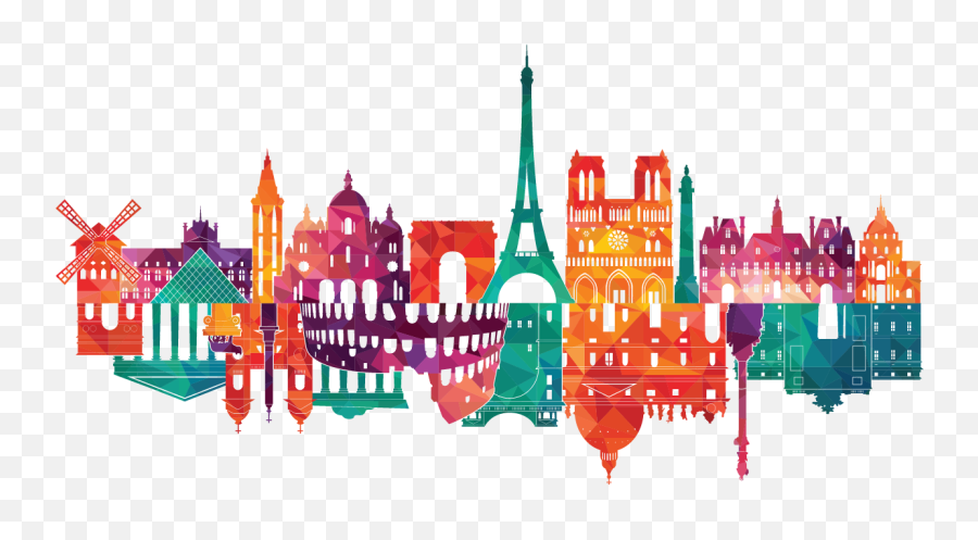Paris Vs Rome Where Do You Get The Best Bang For Your Buck - Colorful City Silhouette Png,Paris Png