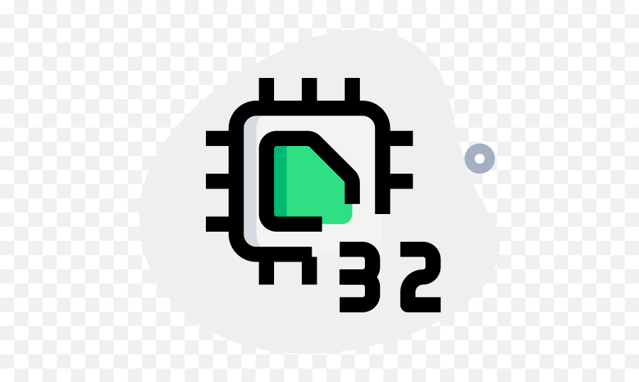 32 Bit - Free Electronics Icons Chip Icon Png,64 Bit Icon