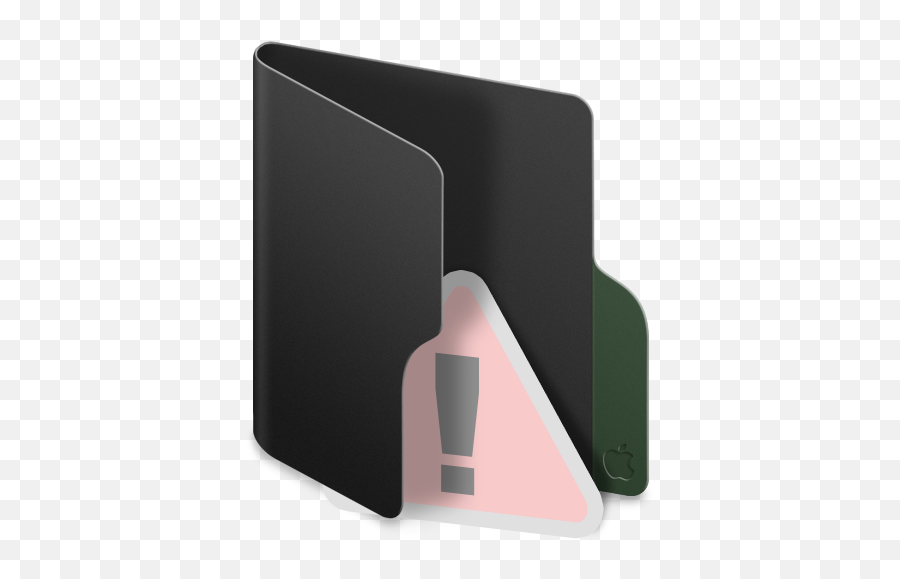 Warning Icon - Mac Os Black Folder Icons Softiconscom Warning Folder Black Icon Png,Danger Icon Png