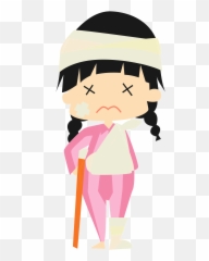 Woman Is Injured With Broken Bone Clipart Free Download - Clipart png