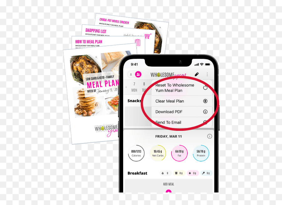 Wholesome Yum App - Custom Keto Meal Plans Recipes U0026 More Smart Device Png,Straight Talk Phone Icon Glossary