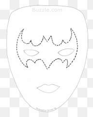 Batman Mask - Buzzlecom Printable Templates Face painting Sketch png