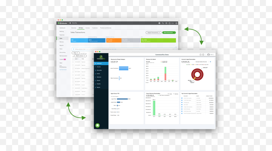 Quickbooks Online Integration - Commissiontrac Vertical Png,Agent Commission Split Icon