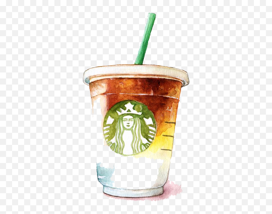 Watercolor Tea Coffee Starbucks Latte - Starbuck Png,Starbucks Coffee Transparent