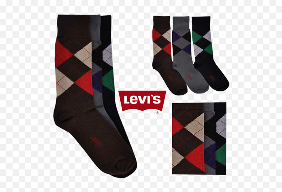 Levis Diamond Pattern Socks Pack Of Three Pairs Grey Brown - Levis Png,Diamond Pattern Png