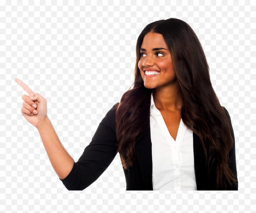 Download Women Pointing Left Png Image For Free - Woman Pointing Png,Black Girl Png