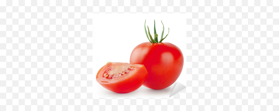 Bright Red Tomato With A Slice Sticker - Plum Tomato Png,Tomato Slice Png