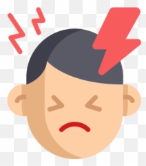 Headache - Face Mask And Sanitizer Cartoon Png,Headache Png