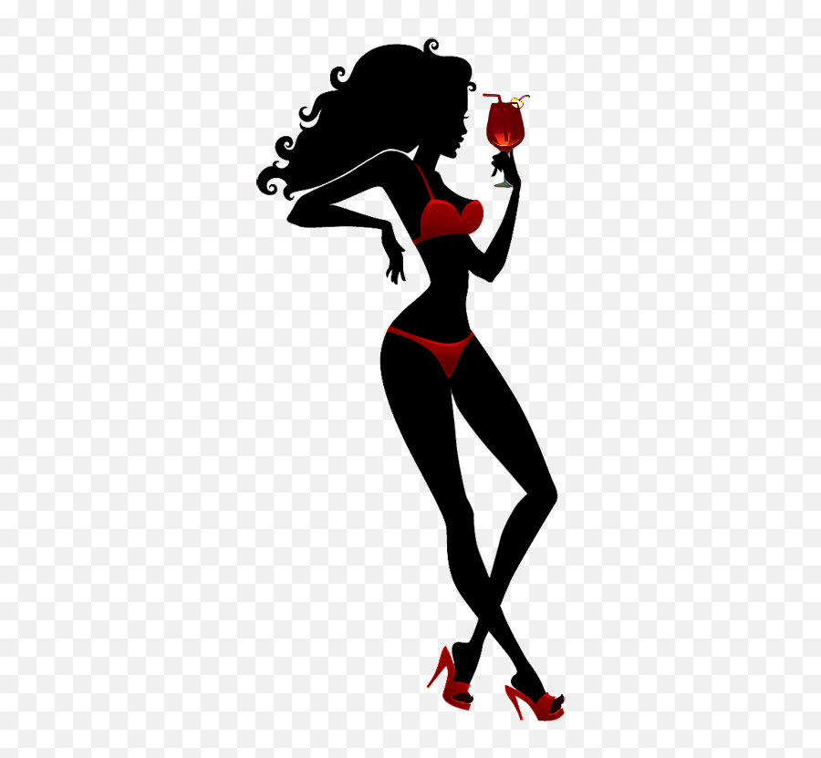 Pin Up Silhouette Png - Fashion Lady Silhouette,Png Silhouettes
