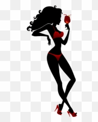 Pin Up Silhouette Png - Fashion Lady