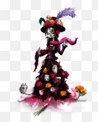 Catrina Vector Png - La Catrina Drawings,Catrina Png
