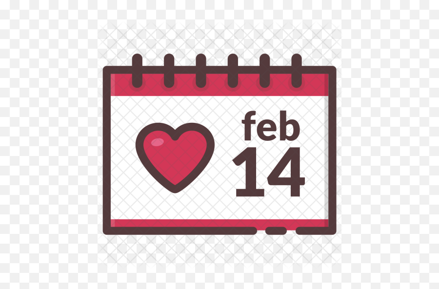 Calendar Icon Of Colored Outline Style - Feb 14 Calendar Png,Calendar Emoji Png