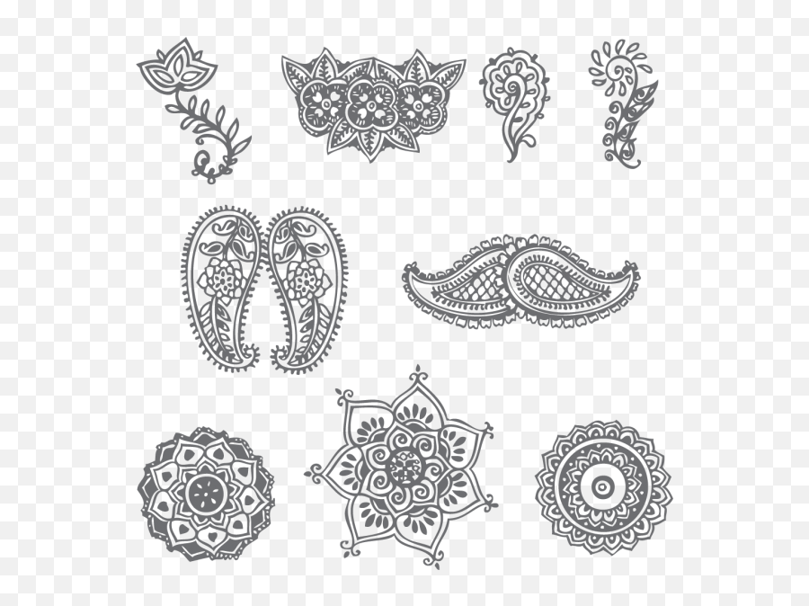 Library Of Henna Cross Clip Free Stock - Henna Patterns On Paper Png,Henna Png