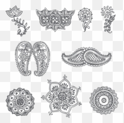 Library Of Henna Cross Clip Free Stock - Henna Patterns On Paper Png,Henna Png