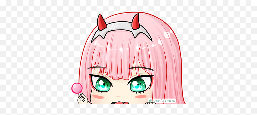 Zero Two - Darling In The Franxx Sticker Hd Png Download,Zero Two Png