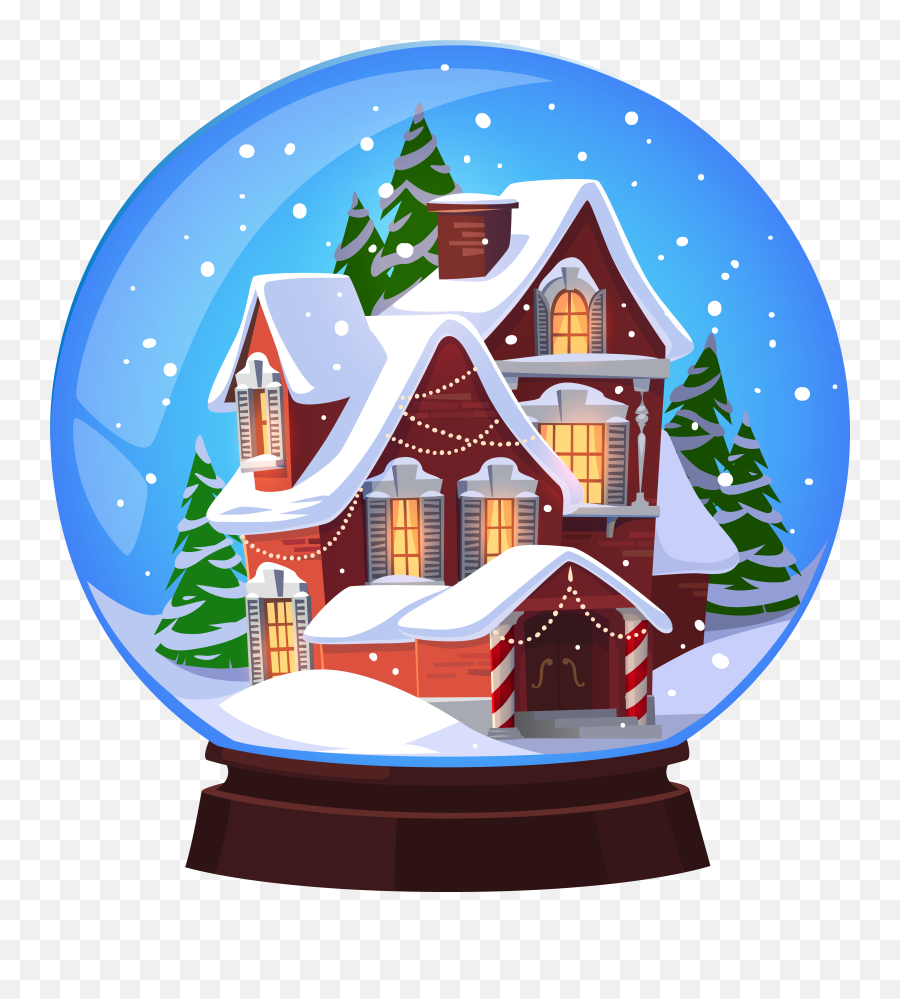 Clipart House Cartoon Transparent - Snow Globe Clip Art Png,House Cartoon Png