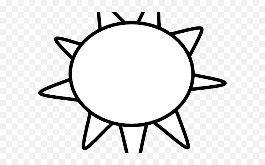 Sun And Clouds Clipart Black - Sun Clipart Black And White Free Png,Sun Outline Png