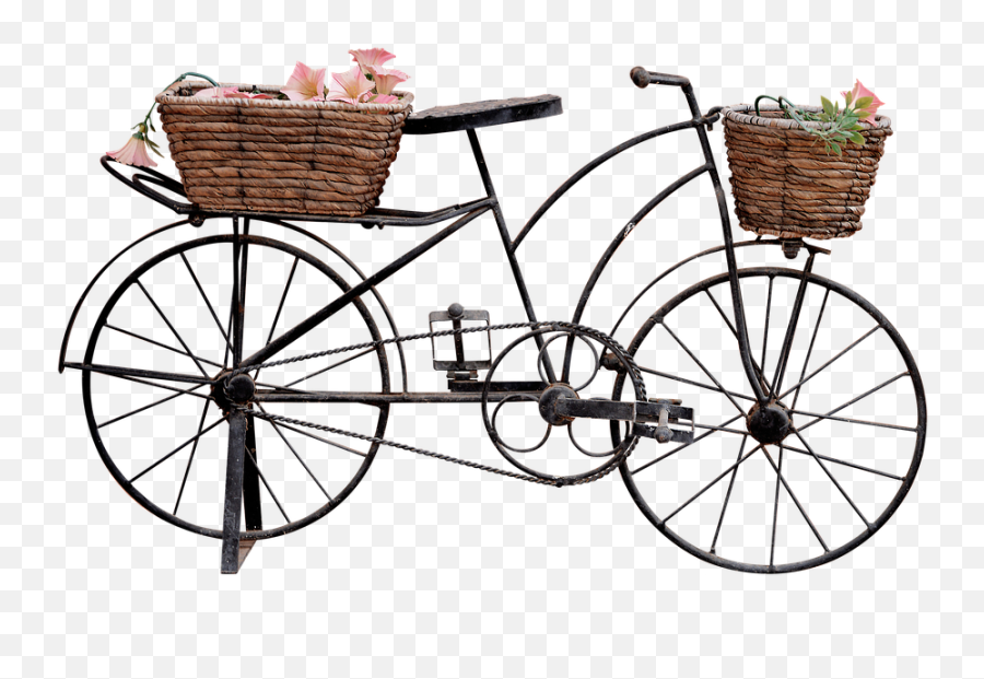 Free Photo Bicycle With Baskets Png Trim Bike - Bicicleta Com Cesta Png,Bike Wheel Png