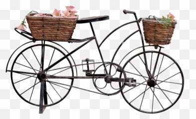 Free Photo Bicycle With Baskets Png Trim Bike - Bicicleta Com Cesta Png,Bike Wheel Png
