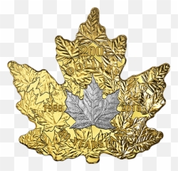 Download Hd Pure Gold Platinum - plated Coin Canadian Maple Leaf png
