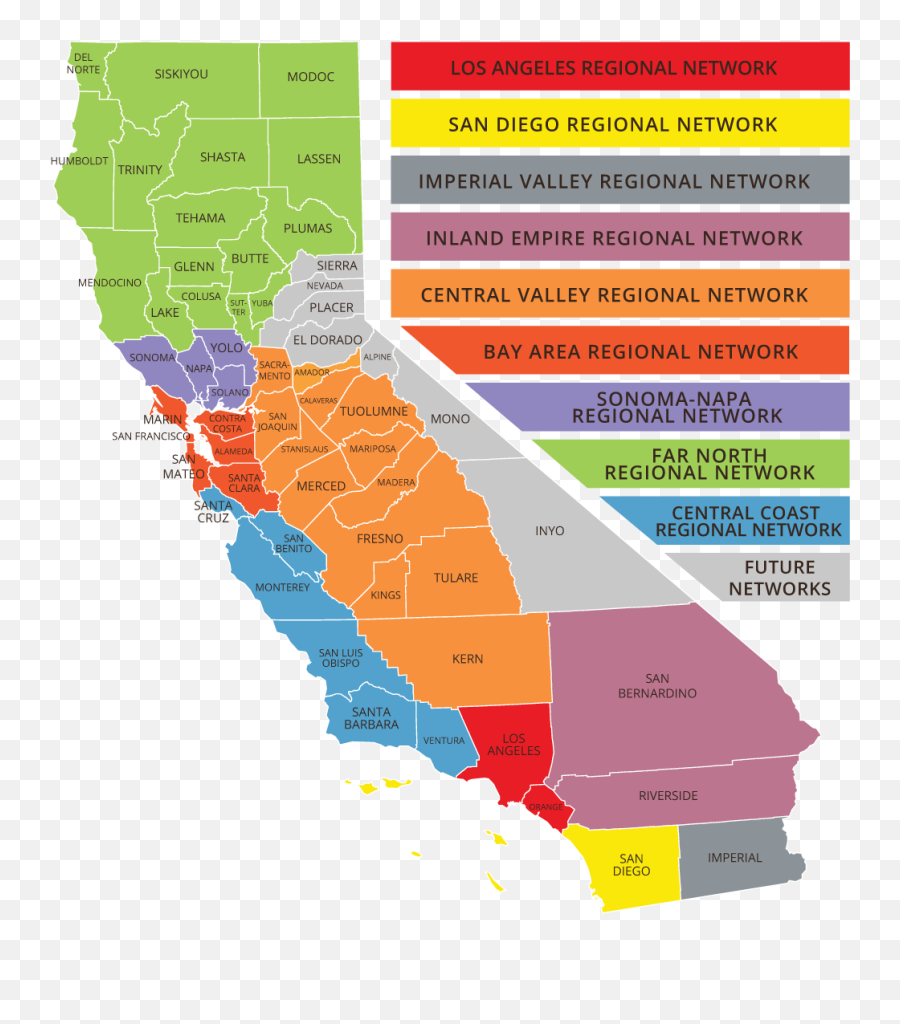 Regional Network - Latino Coalition For A Healthy California California Covid Color Map Png,California Map Png